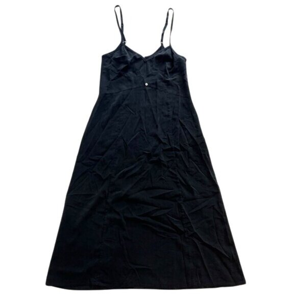 Botanica Vetiver Slip Dress in Black Silk - Picture 1 of 6